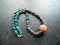 Preview: Kette, Koralle, Türkis, rot, türkisfarben, Silber, Schmuck, Kugel