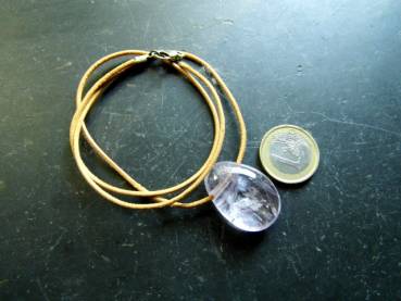Anhänger, Amethyst, lila, Tropfen, Amethyst Tropfen, Lederband, Kette