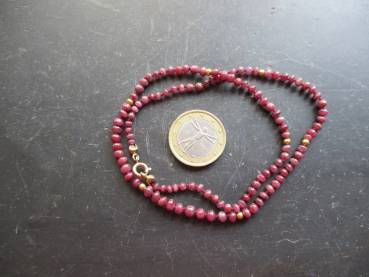 Preview: Kette, Rubin, rot,, geknotet, Schmuck, Gold