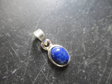 Anhänger, Sterlingsilber, Lapislazuli, blau, rund, Schmuck, Unisex, Silber