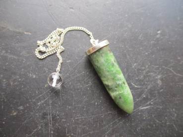 Pendel, Jade, grün, Sterlingsilber, Spitzpendel, Magie, Esoterik