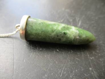 Preview: Pendel, Jade, grün, Sterlingsilber, Spitzpendel, Magie, Esoterik