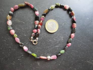 Preview: Kette, Turmalin, bunt, Nuggets, Sterlingsilber, Schmuck, Frauen