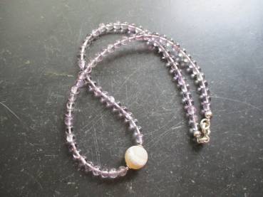 Preview: Kette, Sterlingsilber, Aethyst, hell, Kugel, Druse, Schmuck, Frauen