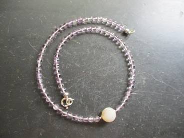 Preview: Kette, Sterlingsilber, Aethyst, hell, Kugel, Druse, Schmuck, Frauen