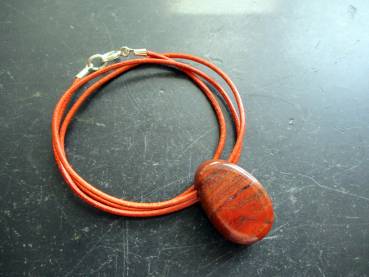 Kette, Anhänger, Jaspis, rot, Tropfen, Sterlingsilber, Chakra Stein, Schmuck, Unisex