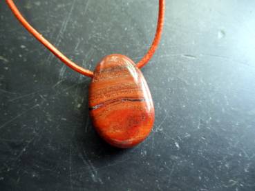 Kette, Anhänger, Jaspis, rot, Tropfen, Sterlingsilber, Chakra Stein, Schmuck, Unisex
