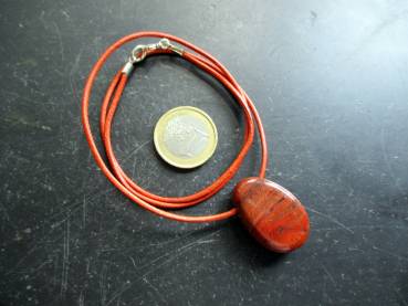 Kette, Anhänger, Jaspis, rot, Tropfen, Sterlingsilber, Chakra Stein, Schmuck, Unisex