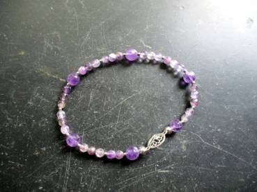 Preview: Armband, Symbolarmband, Amethyst, Sterlingsilber, Lotus, Schmuck, Schutz
