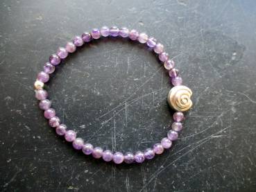 Preview: Armband, Symbol Armband, Amethyst, lila, Schnecke, Silber, Schmuck, Frauen