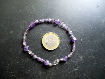 Preview: Armband, Symbolarmband, Amethyst, Sterlingsilber, Lotus, Schmuck, Schutz