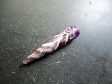 Preview: Massage Griffel, Amethyst Stab, Edelstein, Reiki, Meditation