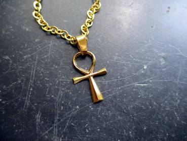 Ankh, Anhänger, Sterlingsilber, vergoldet, Ägypten, Schmuck, Unisex