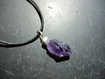 Preview: Anhänger, Sterlingsilber, Amethyst, natur, lila, Schmuck, Unisex