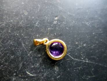 Preview: Anhänger, Sterlingsilber, vergoldet, Amethyst, lila, Schmuck, Frauen