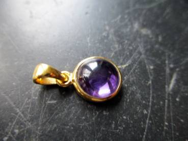 Preview: Anhänger, Sterlingsilber, vergoldet, Amethyst, lila, Schmuck, Frauen