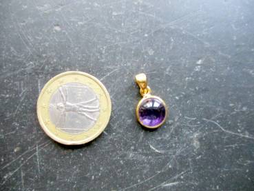 Anhänger, Sterlingsilber, vergoldet, Amethyst, lila, Schmuck, Frauen