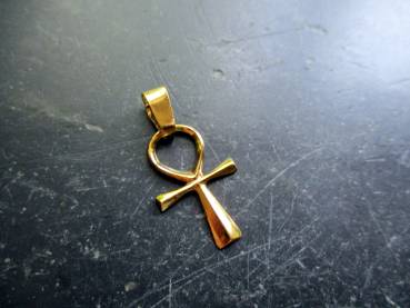 Ankh, Anhänger, Sterlingsilber, vergoldet, Ägypten, Schmuck, Unisex