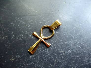 Preview: Ankh, Anhänger, Sterlingsilber, vergoldet, Ägypten, Schmuck, Unisex