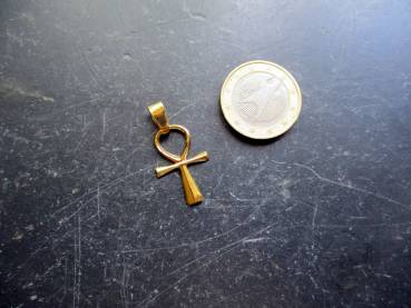 Preview: Ankh, Anhänger, Sterlingsilber, vergoldet, Ägypten, Schmuck, Unisex