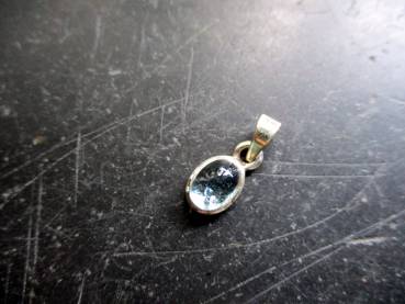 Preview: Anhänger, Sterlingsilber, Aquamarin, oval, hellblau, Schmuck, Frauen