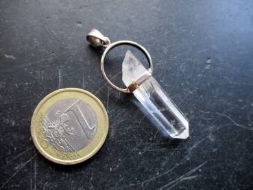 Preview: Anhänger, Sterlingsilber, Bergkristall, Spitze, natur, Unisex