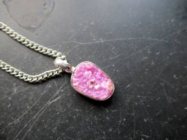 Preview: Anhänger, Sterlingsilber, Calcit, Kobalt Calcit, rosa, Schmuck, Frauen, Mädchen