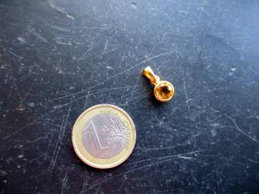 Preview: Anhänger, Sterlingsilber, vergoldet, Citrin, rund, facettiert, Schmuck, Braut, Frauen