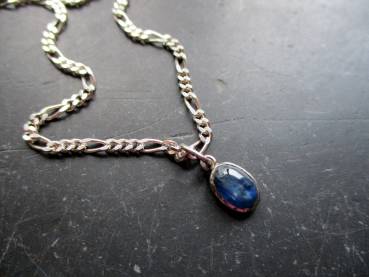 Preview: Kette, Silberkette, Figarokette, Gliederkette, Sterlingsilber, 42 cm, dick