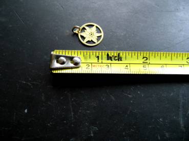 Preview: Edelweiss, Anhänger, Sterlingsilber, Silber, vergoldet, Blume, Schmuck, Kette, Dirndl, filigran