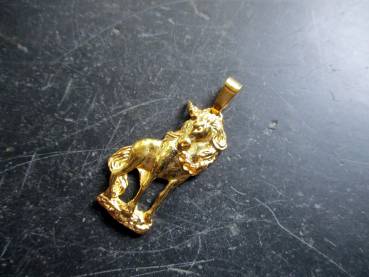 Preview: Anhänger, Einhorn, Sterlingsilber, vergoldet, Feenreich, Symbol, Märchen