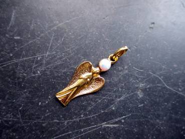 Anhänger, Engel, Sterlingsilber, vergoldet, Schmuckstein, Schmuck, Schutz, Frauen, Mädchen