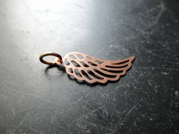 Anhänger, Sterlingsilber, rose vergoldet, Flügel, Engel, Schutz, Frauen, Mädchen