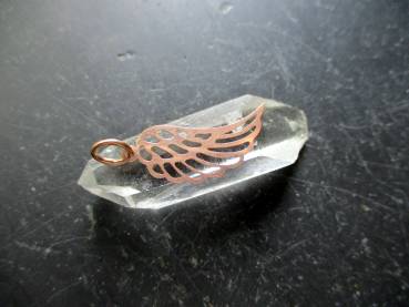 Anhänger, Sterlingsilber, rose vergoldet, Flügel, Engel, Schutz, Frauen, Mädchen