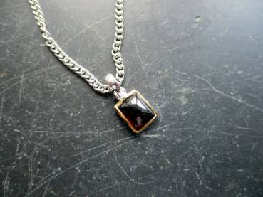 Anhänger, Sterlingsilber, teilweise vergoldet, Granat, rot, Schmuck, Frauen