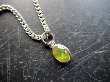 Preview: Anhänger, Grossular, Granat, hellgrün, Sterlingsilber, Schmuck, Frauen