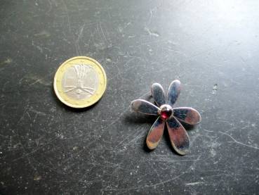 Preview: Anhänger, Silber, Granat, Gänseblume, Schmuck, Frauen