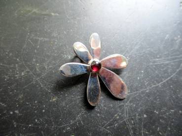 Preview: Anhänger, Silber, Granat, Gänseblume, Schmuck, Frauen