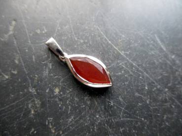 Preview: Anhänger, Karneol, Sterlingsilber, orange, Raute, facettiert, Schmuck, Frauen, Mädchen