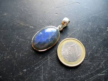 Silberanhänger, Anhänger, Labradorit, blau, Schimmer, Schmuck, Unisex