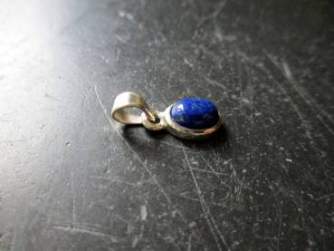 Anhänger, Sterlingsilber, Lapislazuli, blau, rund, Schmuck, Unisex, Silber