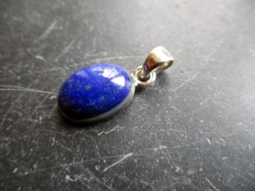Anhänger, Lapislazuli, Lapis, blau, Sterlingsilber, oval, Schmuck