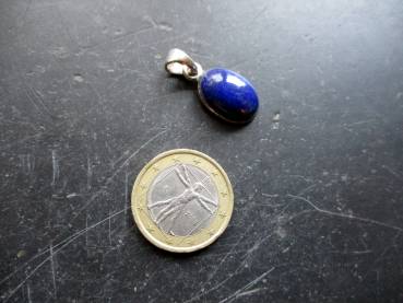 Anhänger, Lapislazuli, Lapis, blau, Sterlingsilber, oval, Schmuck