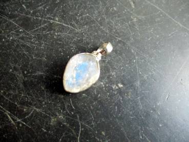 Preview: Anhänger, Sterlingsilber, Mondstein, schillernd, rau, Schmuck, Frauen