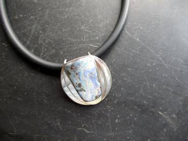 Preview: Anhänger, Sterlingsilber, Opal, irisierend, Opalanhänger, Schmuck, Anhänger XXL