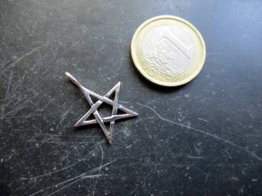 Anhänger, Sterlingsilber, Pentagramm, klein, Amulett, Schutz, Wicca, Schamane, Hausaltar