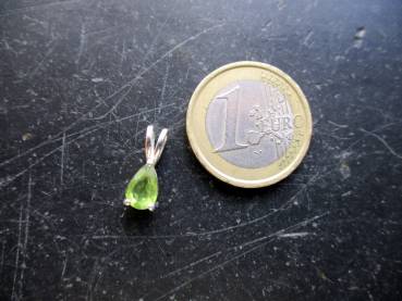 Preview: Anhänger, Sterlingsilber, Peridot, facettiert, oval, zierlich, Schmuck, Frauen