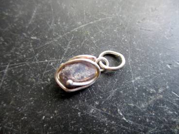 Preview: Anhänger, SterlingSilber, Rubin, roh, natur, dunkelrot, Schmuck, Unisex