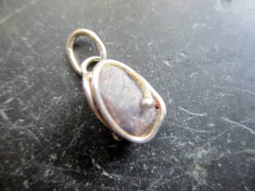 Anhänger, SterlingSilber, Rubin, roh, natur, dunkelrot, Schmuck, Unisex