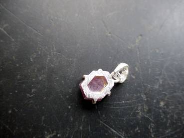 Rubinanhänger, Sterlingsilber, teilweise vergoldet, Rubin, rot, Anhänger, Schmuck, Frauen